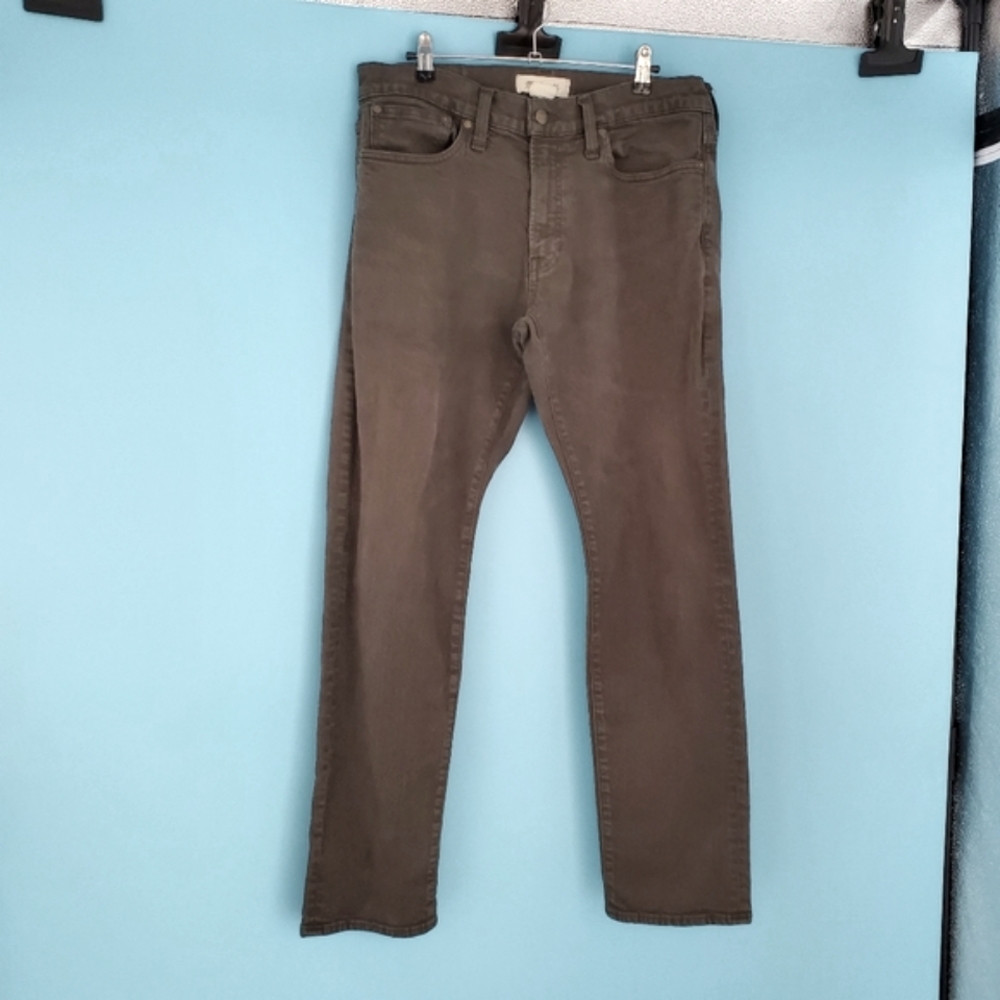 Madewell 32" X 30" Army Green Slim Jeans